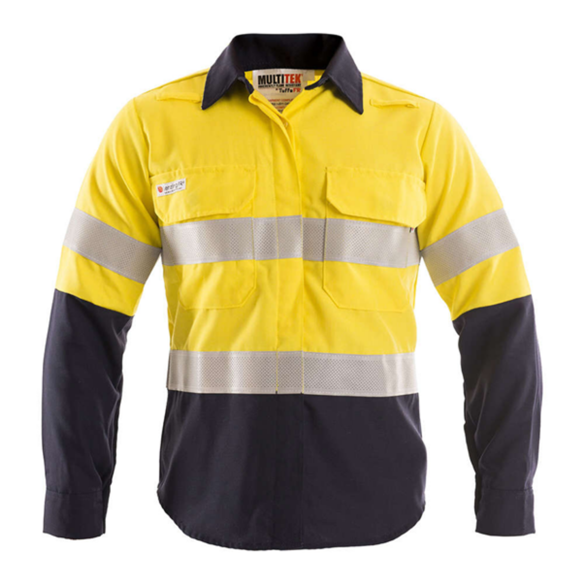 Picture of MULTITEK OPEN FRONT SHIRT PPE2 INHERENTLY FLAME RESISTANT PERFORATED TAPE
